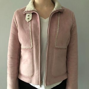 Bebe Blush Pink Suede Jacket